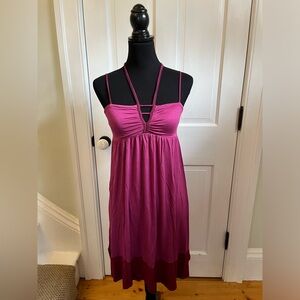 Berry colored dress by Silence + Noise